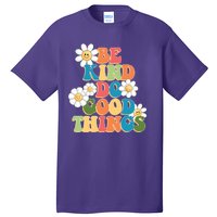 Be Kind Do Good Things Retro Sunflower Tall T-Shirt