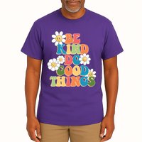 Be Kind Do Good Things Retro Sunflower Tall T-Shirt