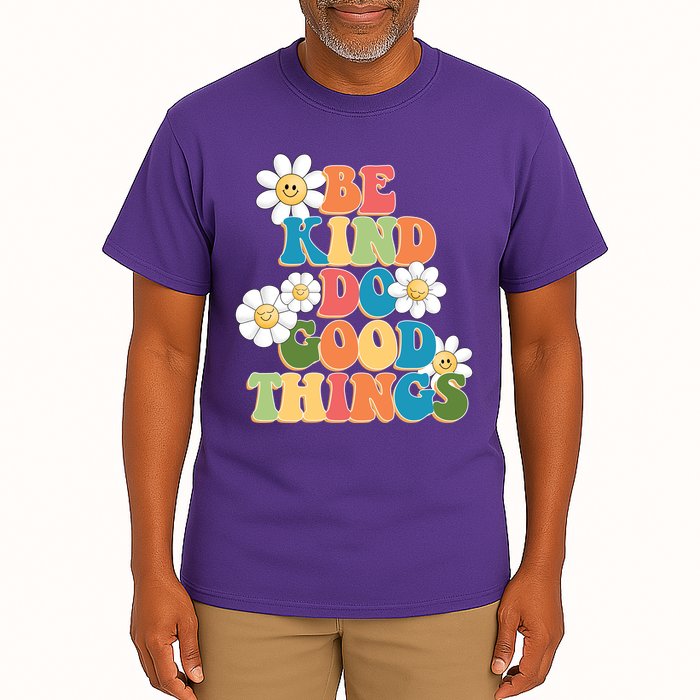 Be Kind Do Good Things Retro Sunflower Tall T-Shirt