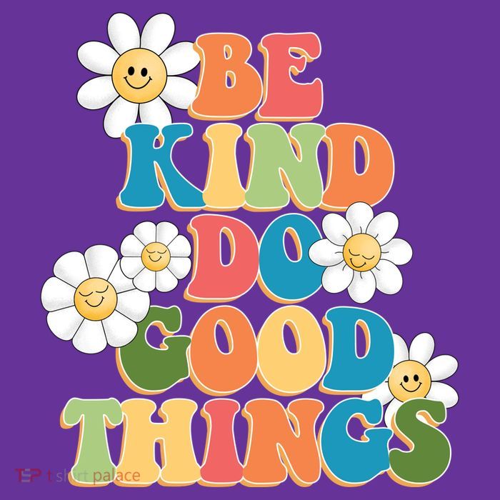 Be Kind Do Good Things Retro Sunflower Tall T-Shirt