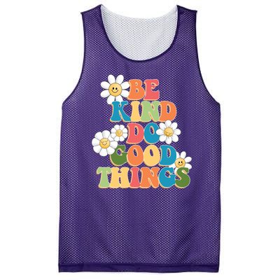 Be Kind Do Good Things Retro Sunflower Mesh Reversible Basketball Jersey Tank