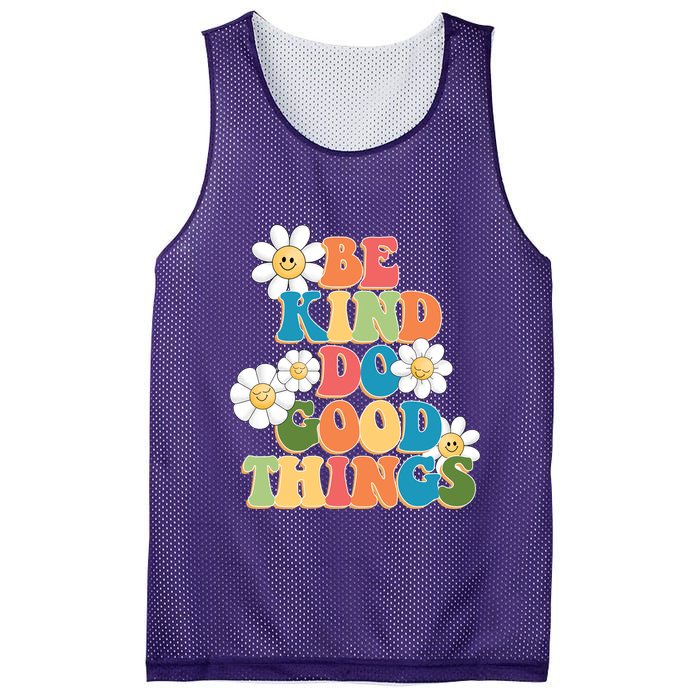 Be Kind Do Good Things Retro Sunflower Mesh Reversible Basketball Jersey Tank