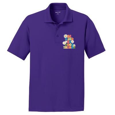 Be Kind Do Good Things Retro Sunflower PosiCharge RacerMesh Polo