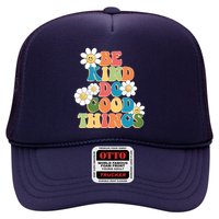 Be Kind Do Good Things Retro Sunflower Trucker Hat