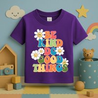 Be Kind Do Good Things Retro Sunflower Toddler T-Shirt