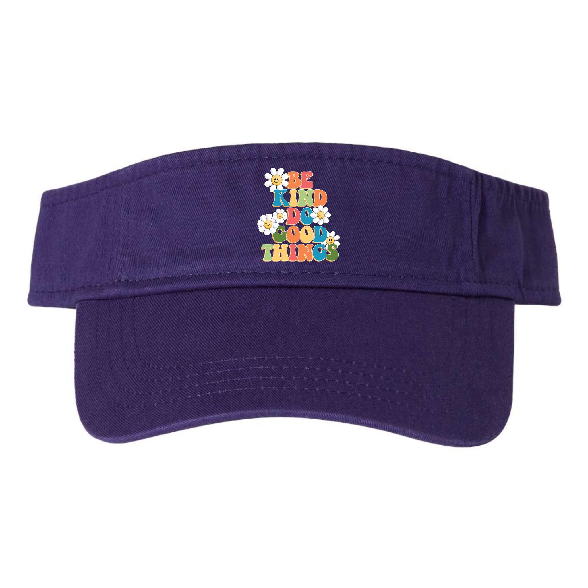 Be Kind Do Good Things Retro Sunflower Visor