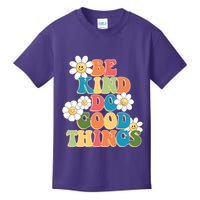 Be Kind Do Good Things Retro Sunflower Kids T-Shirt