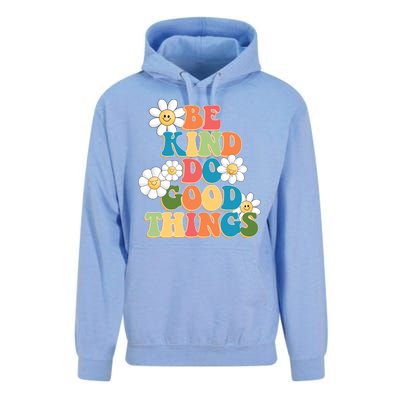 Be Kind Do Good Things Retro Sunflower Unisex Surf Hoodie