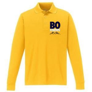 Bo Knows Denver Bo Knows Merch Performance Long Sleeve Polo