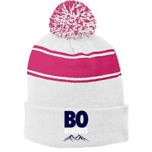 Bo Knows Denver Bo Knows Merch Stripe Pom Pom Beanie