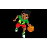 Black King Dribbling A Basketball Brown Skin Bumper Sticker