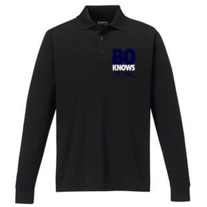 Bo Knows Denver Bo Knows Merch Performance Long Sleeve Polo