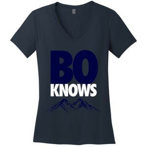 Bo Knows Denver Bo Knows Merch Women's V-Neck T-Shirt