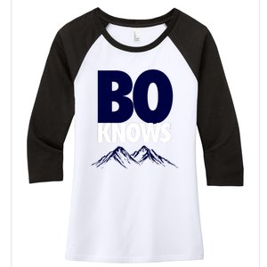 Bo Knows Denver Bo Knows Merch Women's Tri-Blend 3/4-Sleeve Raglan Shirt