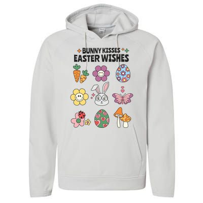 Bunny Kisses Easter Wishes Performance Fleece Hoodie