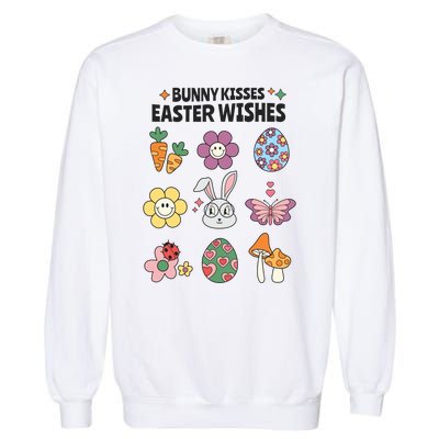 Bunny Kisses Easter Wishes Garment-Dyed Sweatshirt