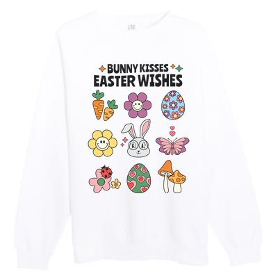 Bunny Kisses Easter Wishes Premium Crewneck Sweatshirt