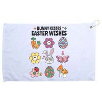 Bunny Kisses Easter Wishes Grommeted Golf Towel