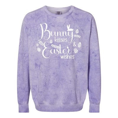 Bunny Kisses Easter Wishes Colorblast Crewneck Sweatshirt