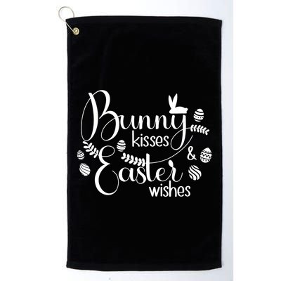 Bunny Kisses Easter Wishes Golf Towel