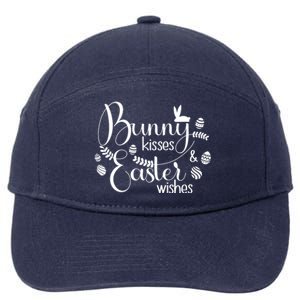 Bunny Kisses Easter Wishes 7-Panel Snapback Hat