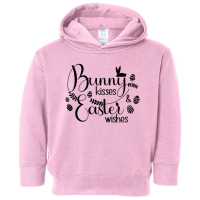 Bunny Kisses Easter Wishes Toddler Hoodie