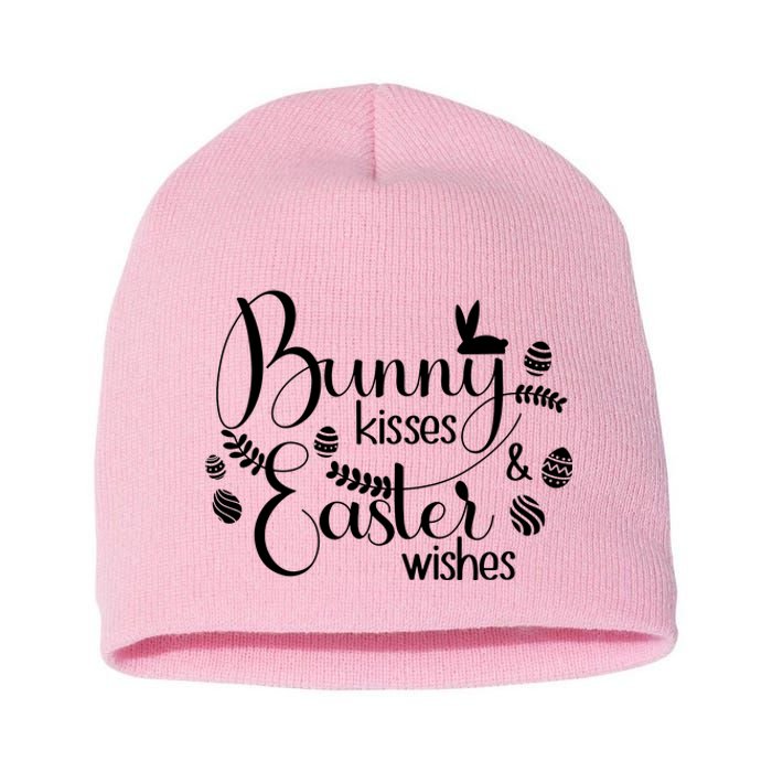 Bunny Kisses Easter Wishes Short Acrylic Beanie