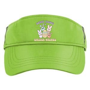 Bunny Kisses & Easter Wishes Retro Easter Day Adult Drive Performance Visor