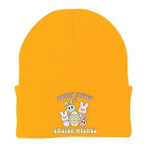 Bunny Kisses & Easter Wishes Retro Easter Day Knit Cap Winter Beanie