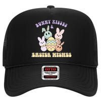 Bunny Kisses & Easter Wishes Retro Easter Day High Crown Mesh Back Trucker Hat