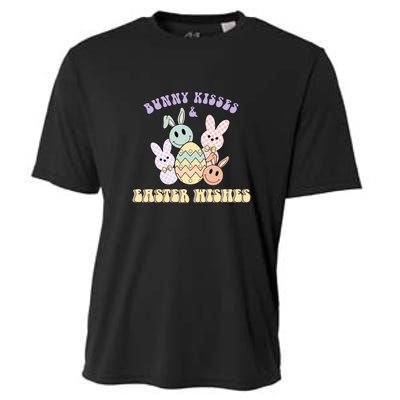 Bunny Kisses & Easter Wishes Retro Easter Day Cooling Performance Crew T-Shirt