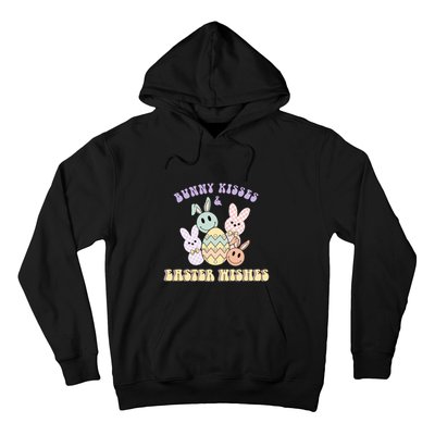 Bunny Kisses & Easter Wishes Retro Easter Day Hoodie