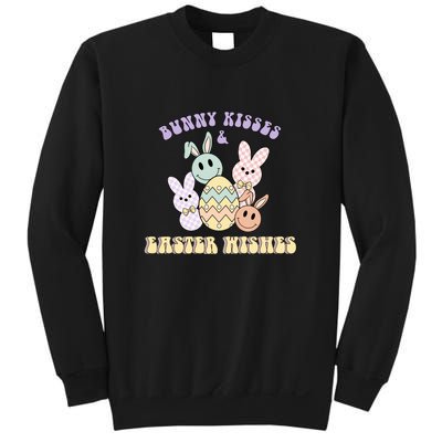 Bunny Kisses & Easter Wishes Retro Easter Day Sweatshirt