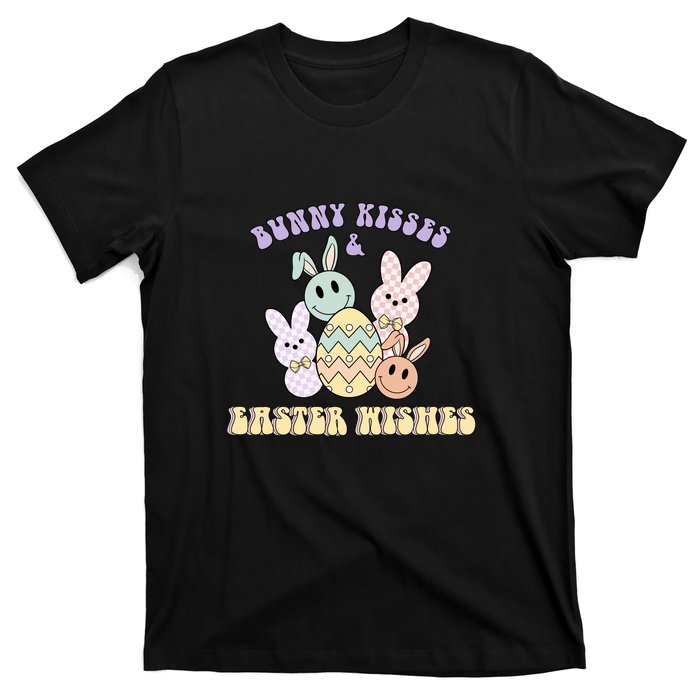 Bunny Kisses & Easter Wishes Retro Easter Day T-Shirt