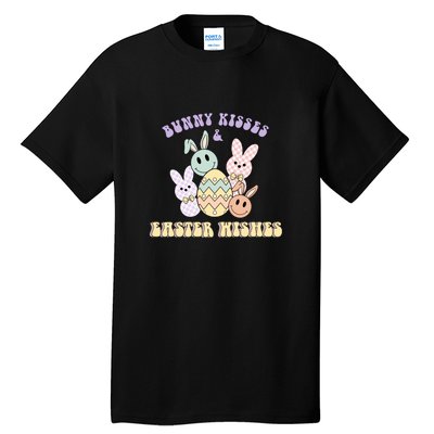 Bunny Kisses & Easter Wishes Retro Easter Day Tall T-Shirt