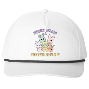 Bunny Kisses & Easter Wishes Retro Easter Day Snapback Five-Panel Rope Hat