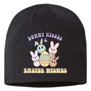 Bunny Kisses & Easter Wishes Retro Easter Day Sustainable Beanie