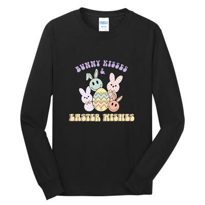 Bunny Kisses & Easter Wishes Retro Easter Day Tall Long Sleeve T-Shirt