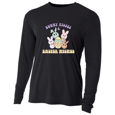 Bunny Kisses & Easter Wishes Retro Easter Day Cooling Performance Long Sleeve Crew