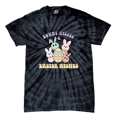 Bunny Kisses & Easter Wishes Retro Easter Day Tie-Dye T-Shirt