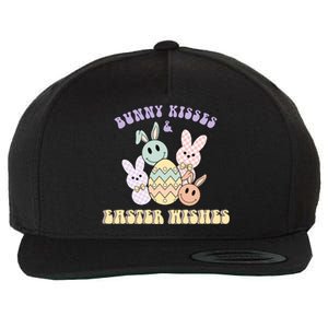 Bunny Kisses & Easter Wishes Retro Easter Day Wool Snapback Cap