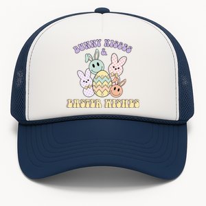 Bunny Kisses & Easter Wishes Retro Easter Day Trucker Hat