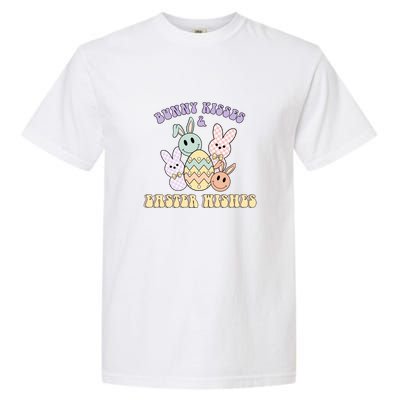 Bunny Kisses & Easter Wishes Retro Easter Day Garment-Dyed Heavyweight T-Shirt