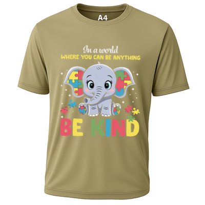 Be Kinds Elephant Autism Puzzle Neurodiversity Inclusion Cooling Performance Crew T-Shirt
