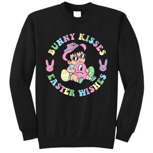 Bunny Kisses Easter Wishes Happy Easter Bad Fun Bunny Easter Day Sweatshirt