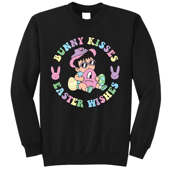 Bunny Kisses Easter Wishes Happy Easter Bad Fun Bunny Easter Day Sweatshirt