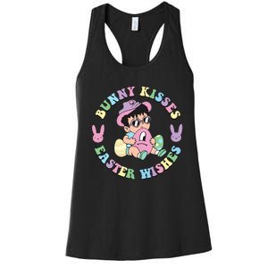 Bunny Kisses Easter Wishes Happy Easter Bad Fun Bunny Easter Day Women's Racerback Tank