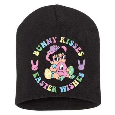 Bunny Kisses Easter Wishes Happy Easter Bad Fun Bunny Easter Day Short Acrylic Beanie