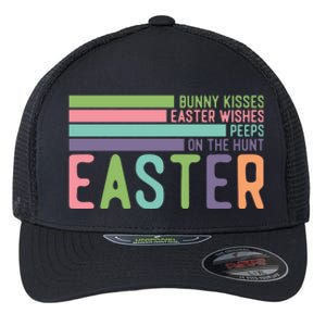 Bunny Kisses Easter Wishes Peeps On The Hunt Flexfit Unipanel Trucker Cap