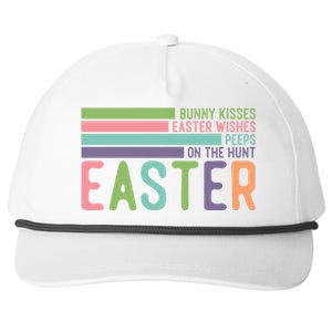 Bunny Kisses Easter Wishes Peeps On The Hunt Snapback Five-Panel Rope Hat